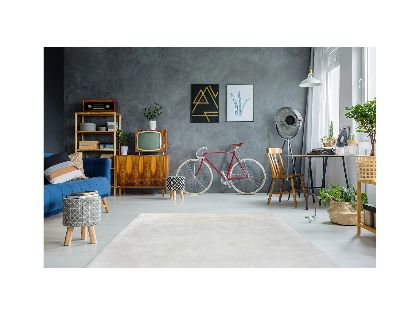 Tapis Tufté à la Main à Poils Longs "Rabbit" Blanc 160 x 230 cm