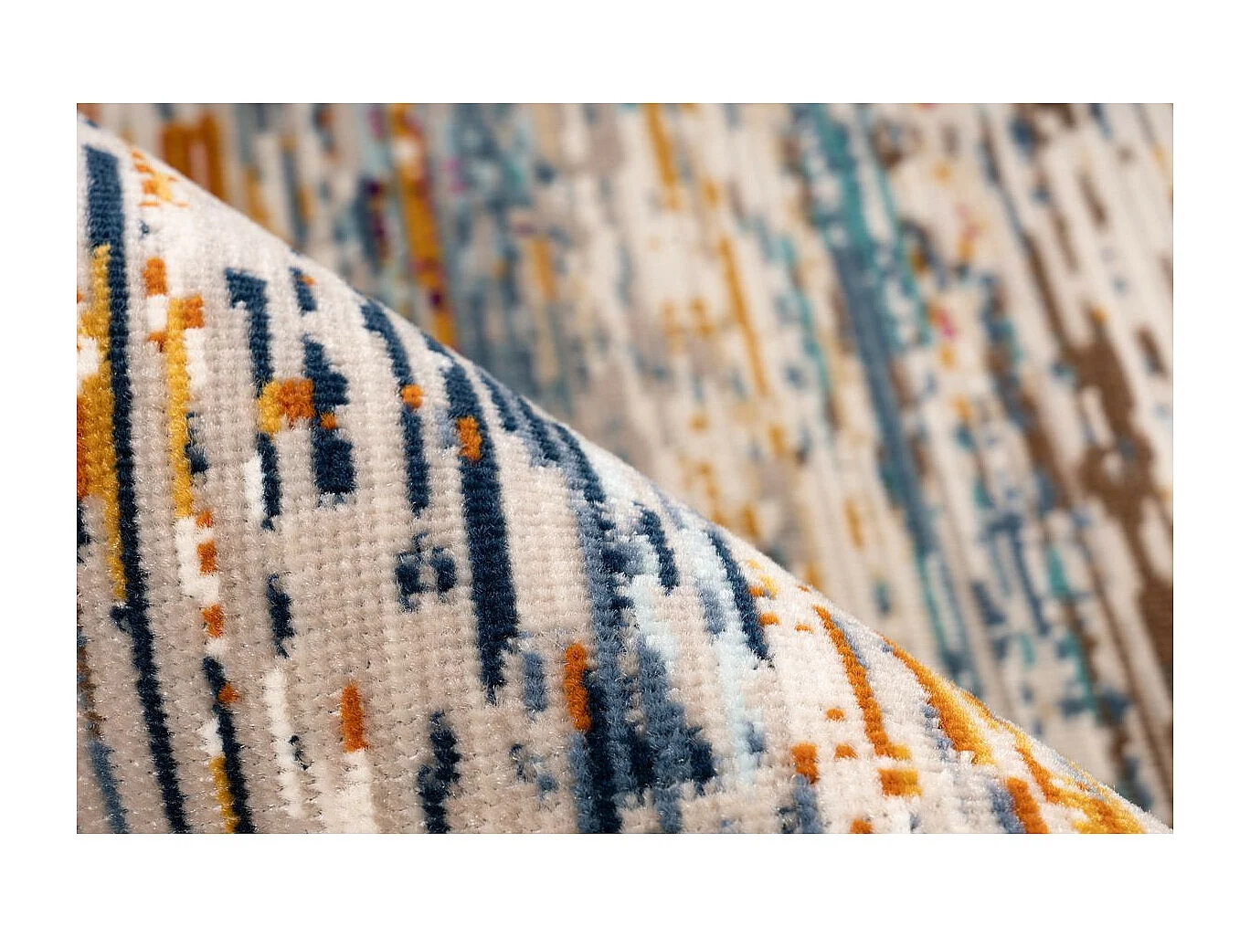 Tapis à Rayures Colorées "Anouk" Multicolore 120 x 170 cm