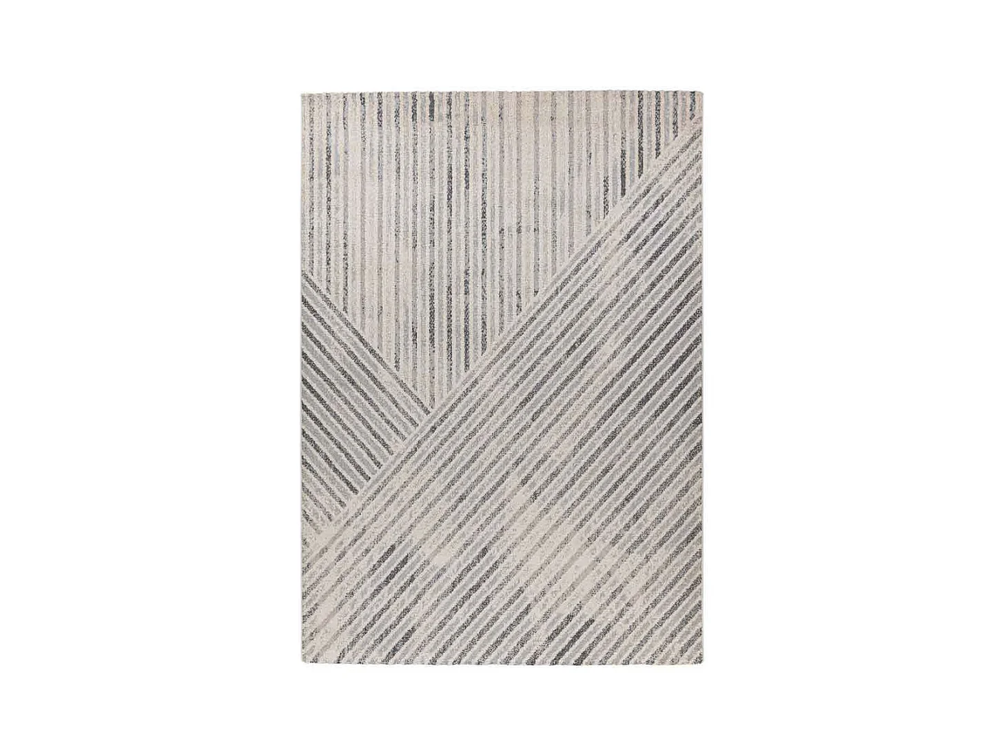 Tapis Tissé Graphique "Rhombus" Beige & Gris 160 x 230 cm