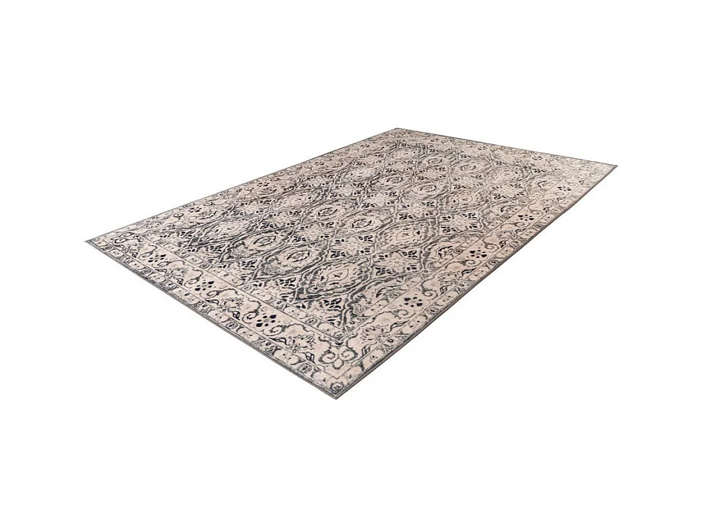 Tapis Tissé Rétro à Poils Ras "Saphira" Beige 120 x 170 cm