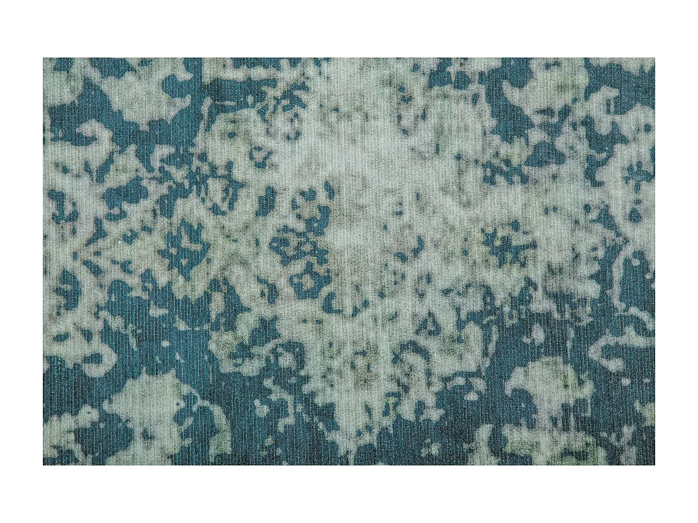 Tapis Rétro à Poils Courts "Vintage" Bleu Pétrole 140 x 200 cm