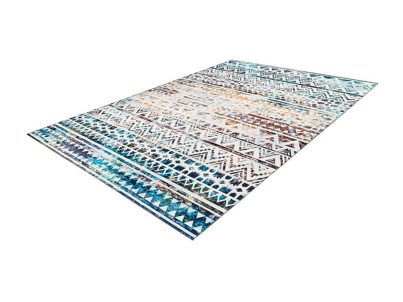 Tapis Ethnique à Poils Courts "Galaxy VIII" Bleu 80 x 150 cm