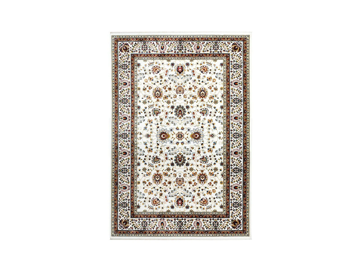 Tapis Oriental à Franges "Glasgow" Crème 80 x 150 cm