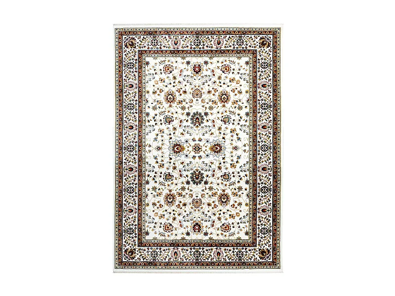 Tapis Oriental à Franges "Glasgow" Crème 80 x 150 cm