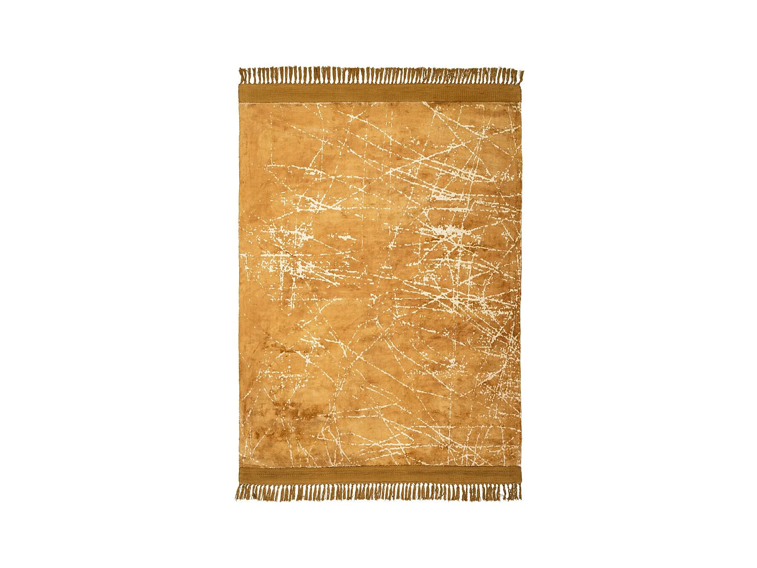 Tapis Tissé à la Main Imprimé "Dolce Vita III" Or 160 x 230 cm