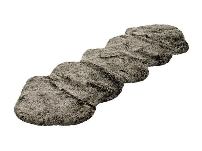 Tapis Arrondi Imitation Fourrure "Tender" Vert 60 x 180 cm