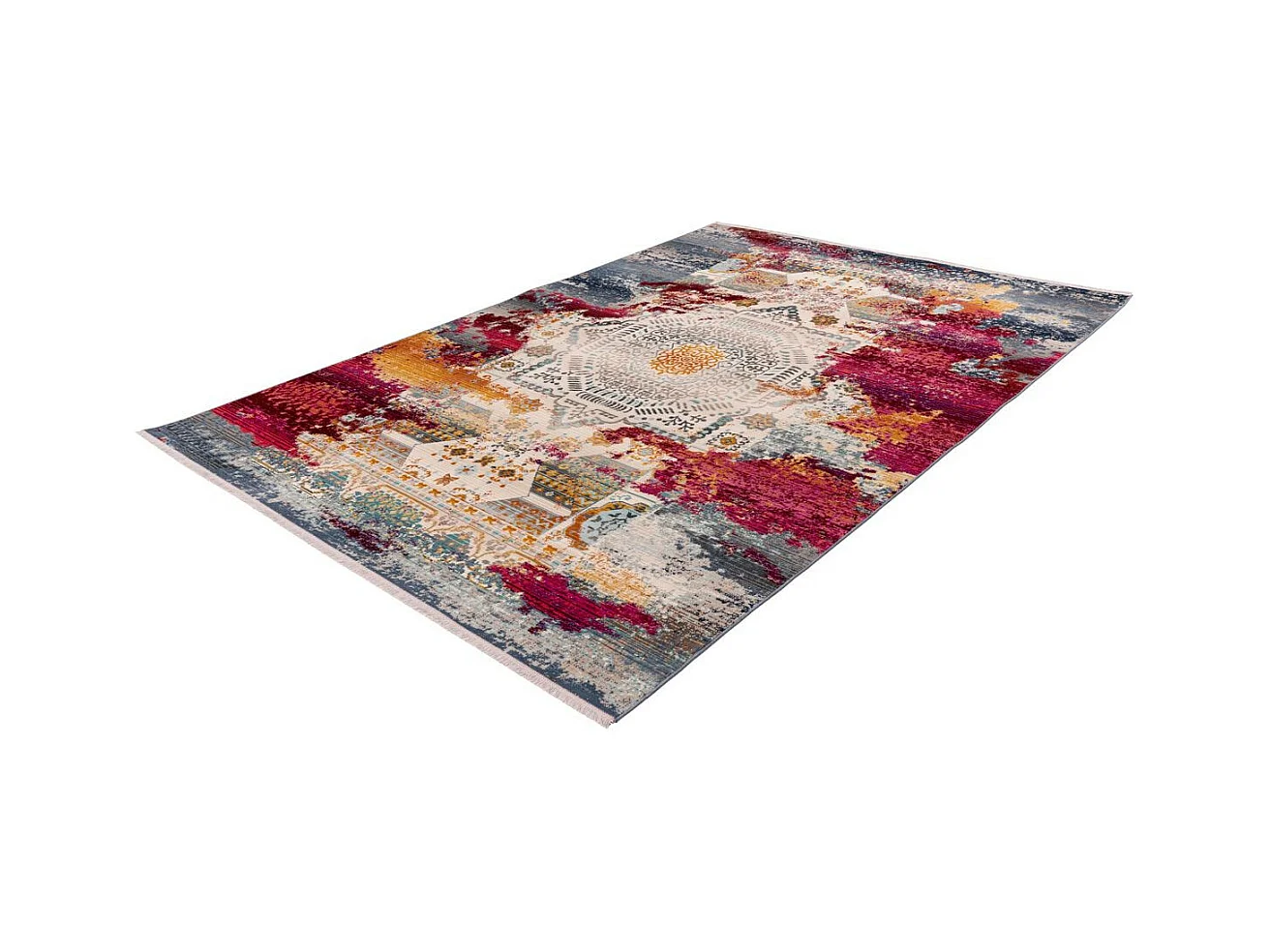 Tapis Oriental à Poils Courts "Anouk" Rouge 200 x 290 cm