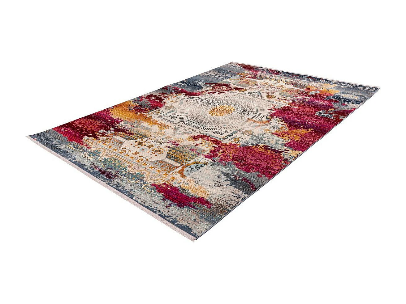 Tapis Oriental à Poils Courts "Anouk" Rouge 200 x 290 cm