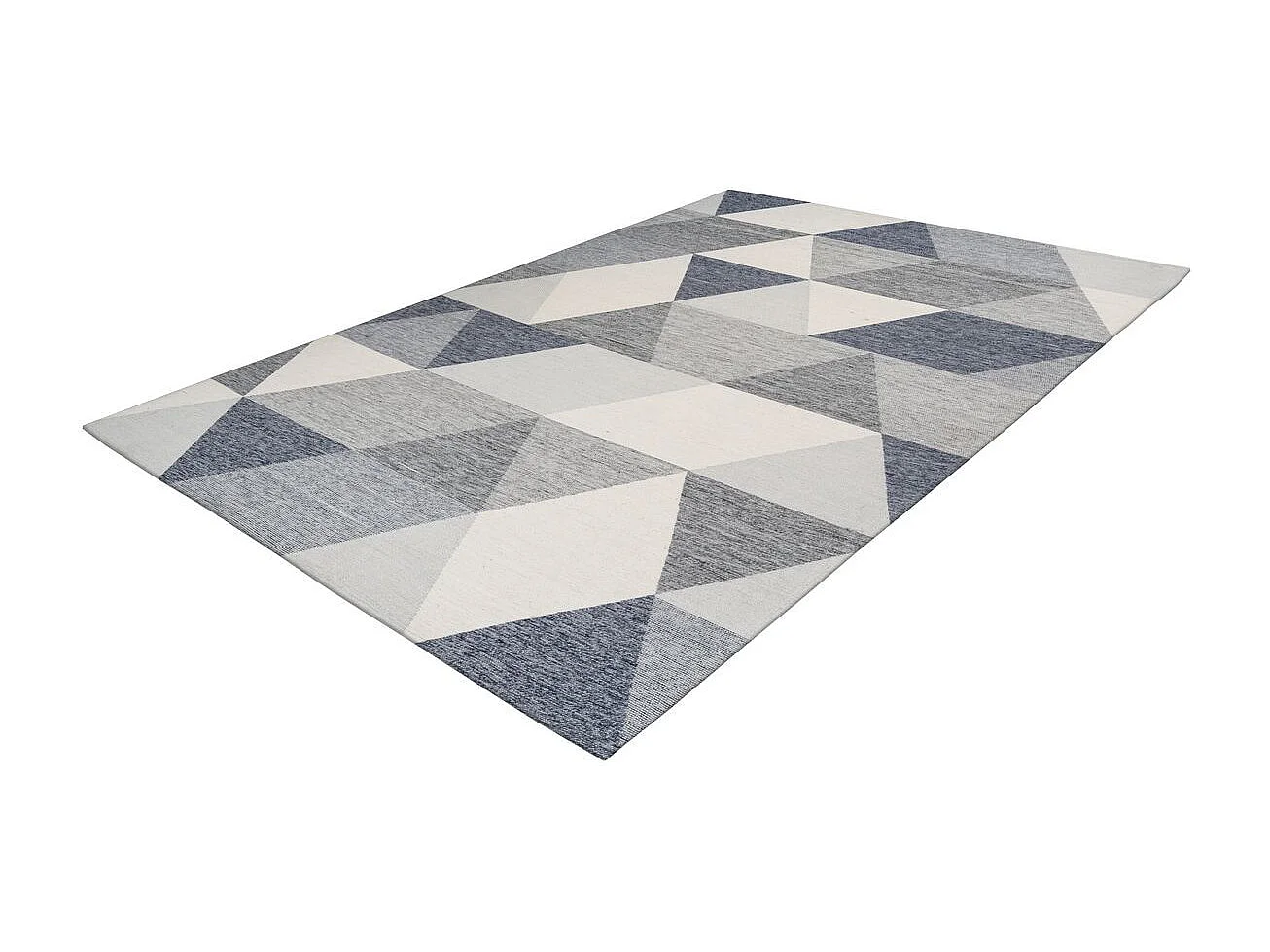Tapis d'Extérieur Géométrique "Yoga" Gris & Crème 80 x 150 cm