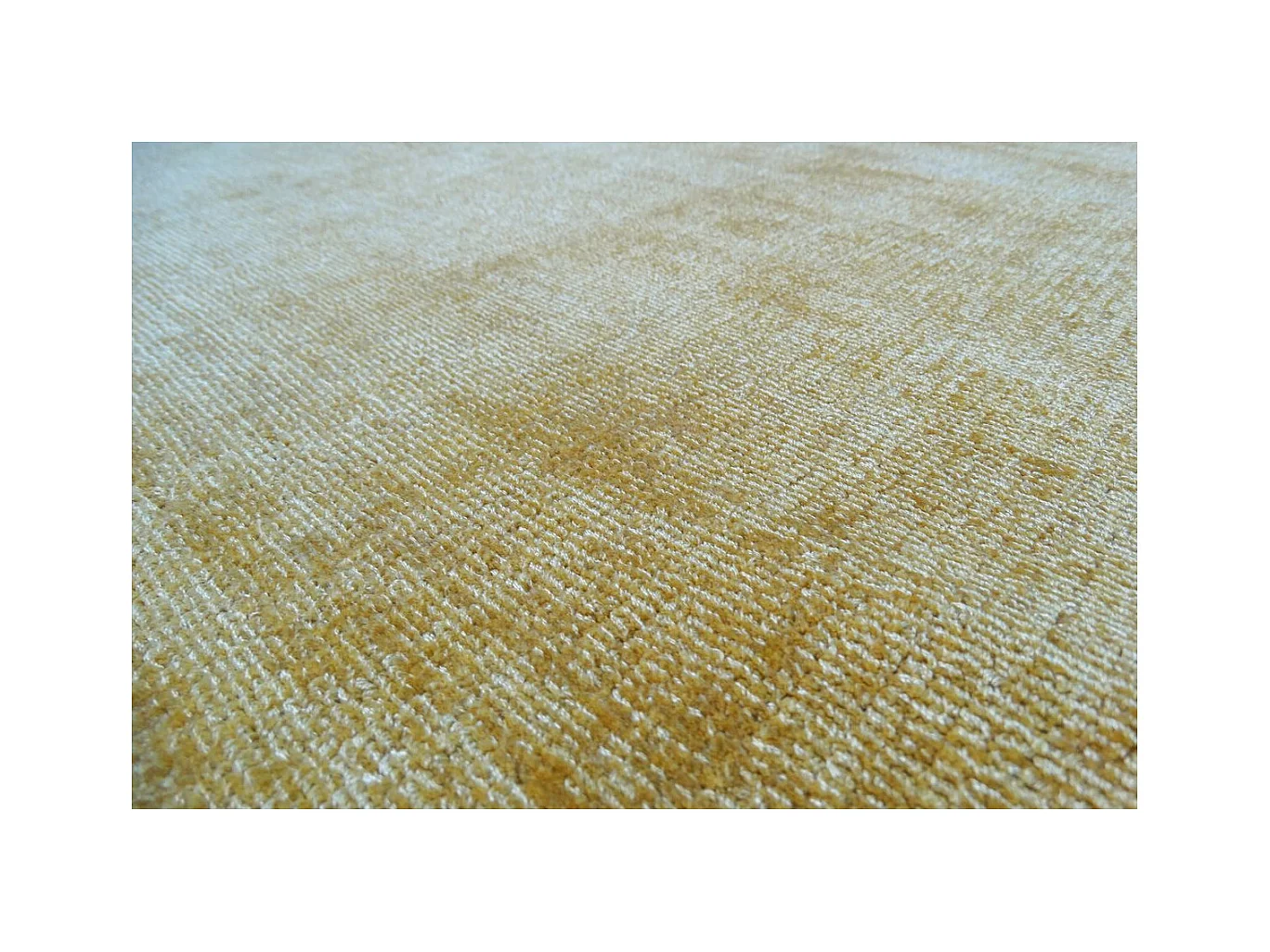 Tapis à Poils Courts Fait Main "Luxury I" Jaune 160 x 230 cm