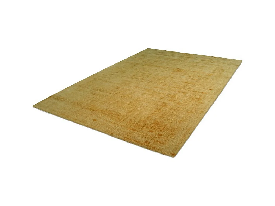 Tapis à Poils Courts Fait Main "Luxury I" Jaune 160 x 230 cm