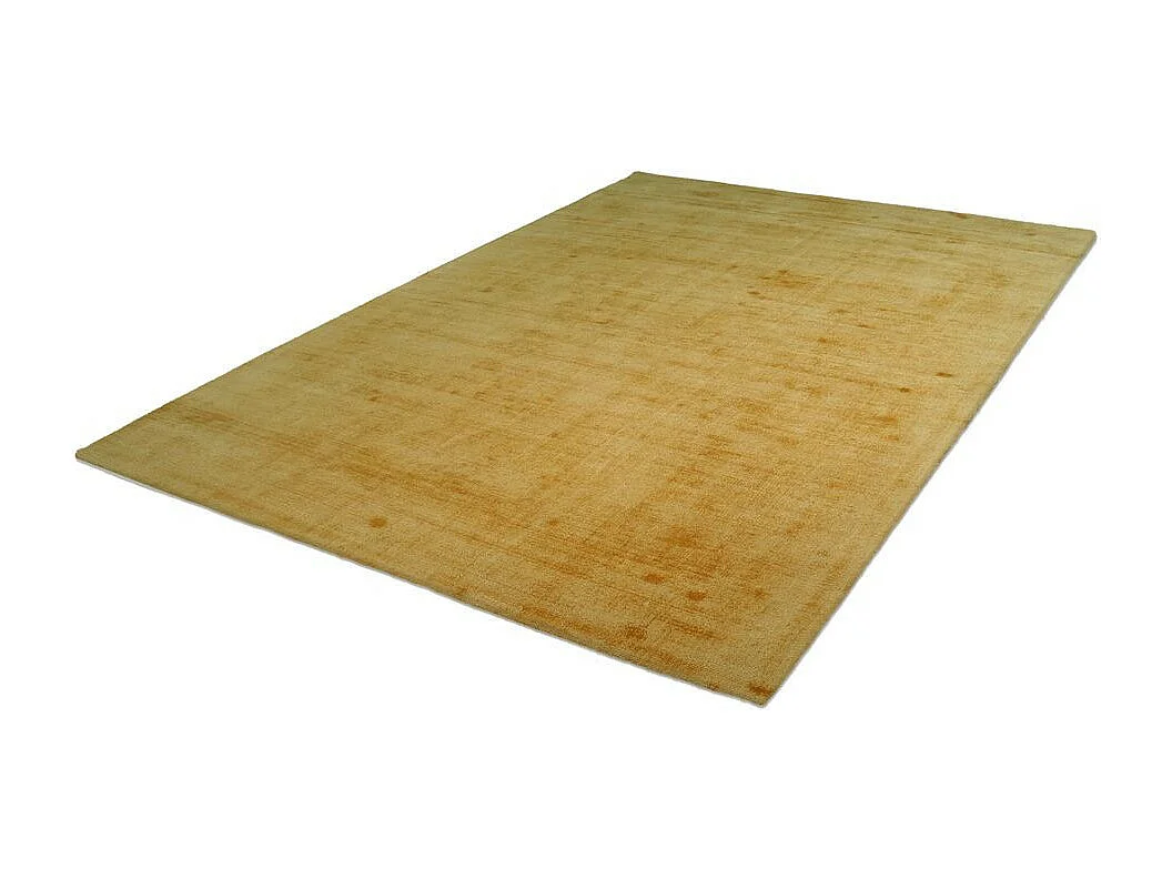 Tapis à Poils Courts Fait Main "Luxury I" Jaune 160 x 230 cm