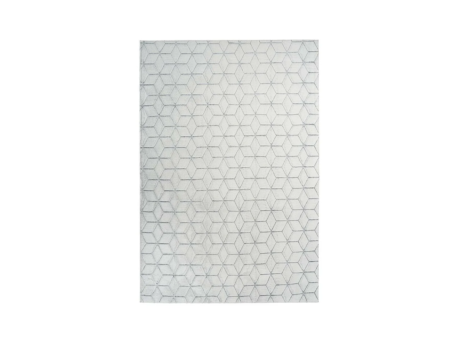Tapis Shaggy Effet 3D "Vivica" Blanc & Anthracite 160 x 230 cm