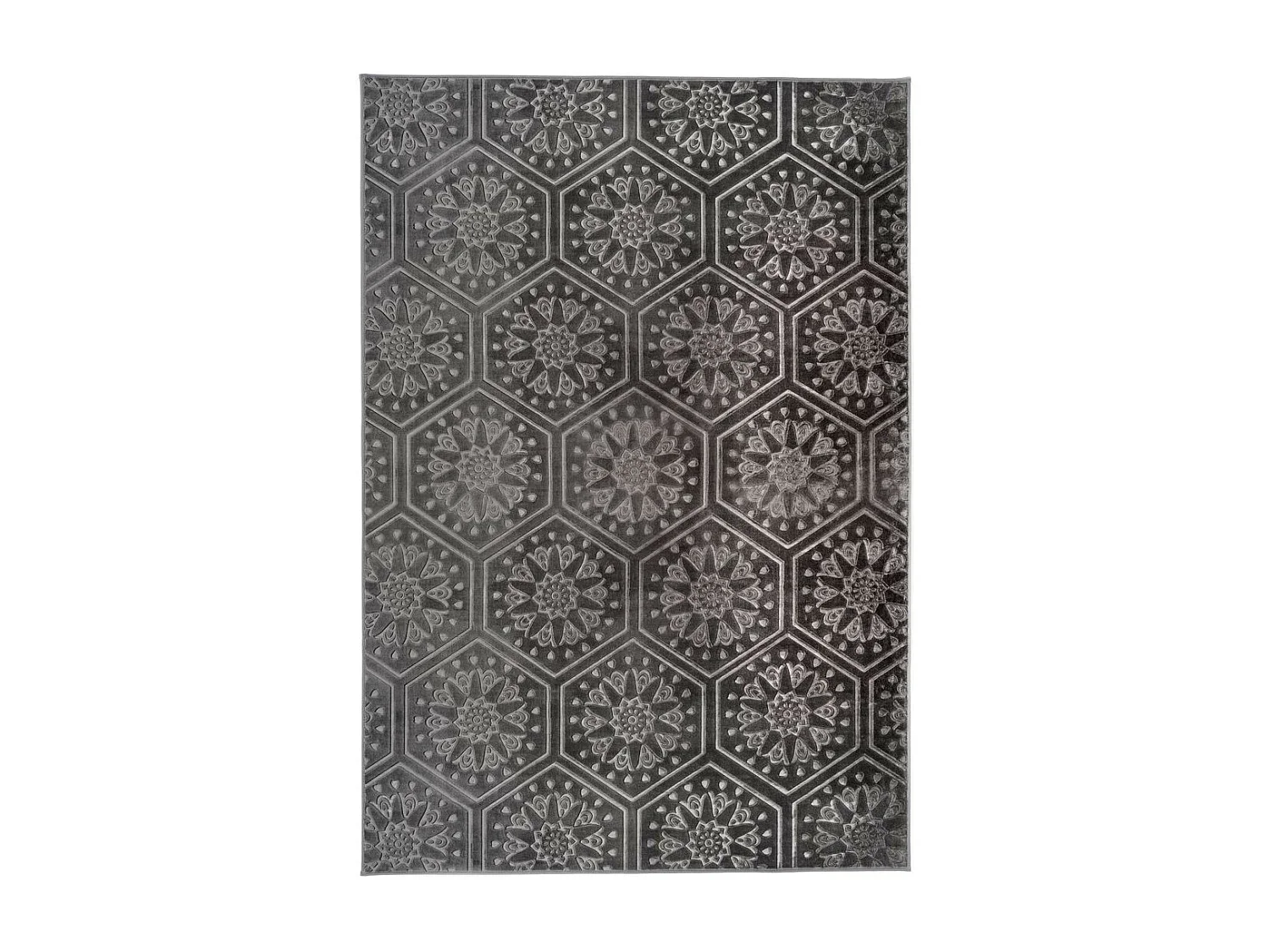 Tapis Moderne Fait Main "Monroe II" Anthracite 200 x 290 cm