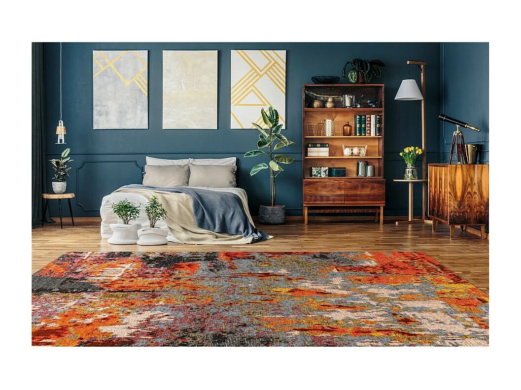 Tapis Tissé Imprimé à Motifs "Primavera III" Multicolore 80 x 150 cm