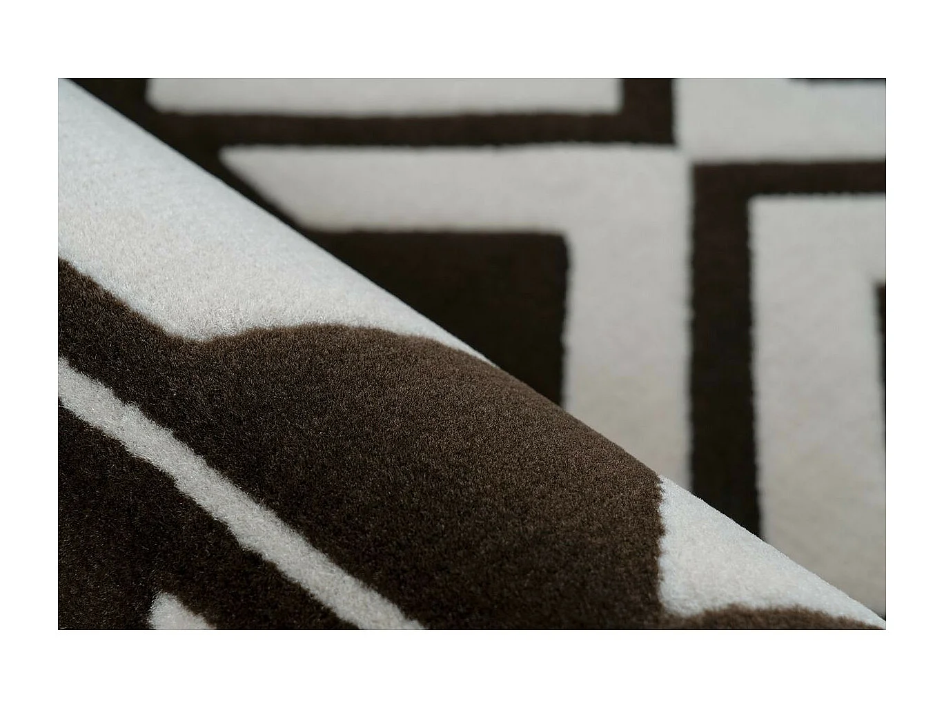 Tapis Ethnique à Poils Courts "Esperanto VII" Marron 120 x 170 cm