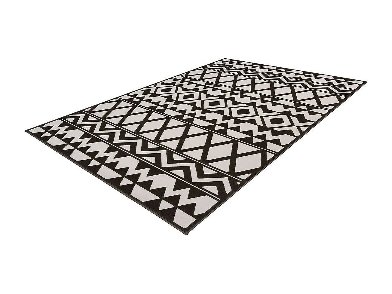 Tapis Ethnique à Poils Courts "Esperanto VII" Marron 120 x 170 cm