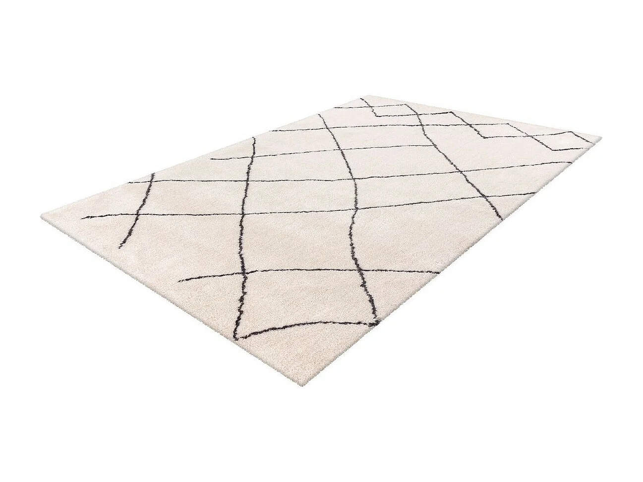 Tapis Géométrique "Orlando" Ivoire 120 x 170 cm