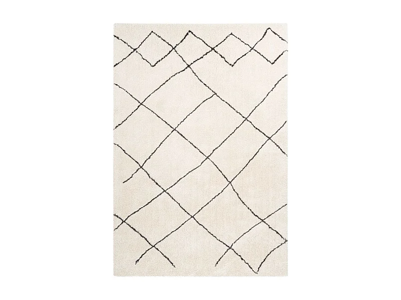 Tapis Géométrique "Orlando" Ivoire 120 x 170 cm