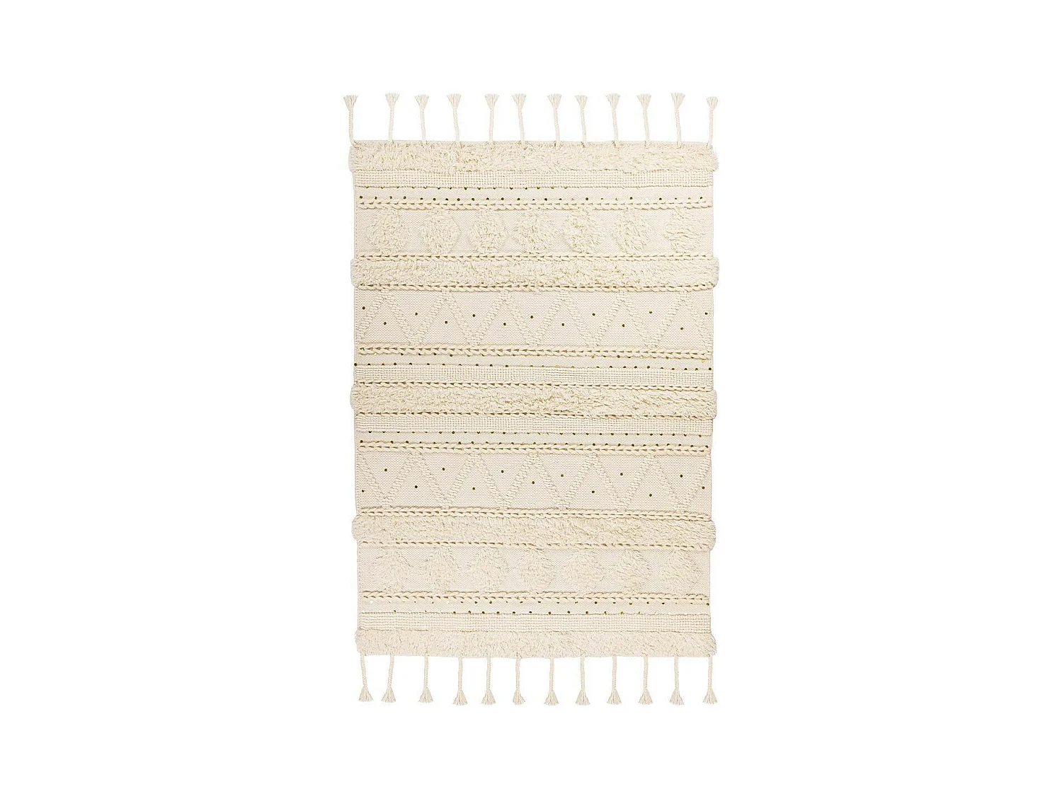 Tapis Bohème Fait à la Main "Bohist III" Crème 120 x 180 cm