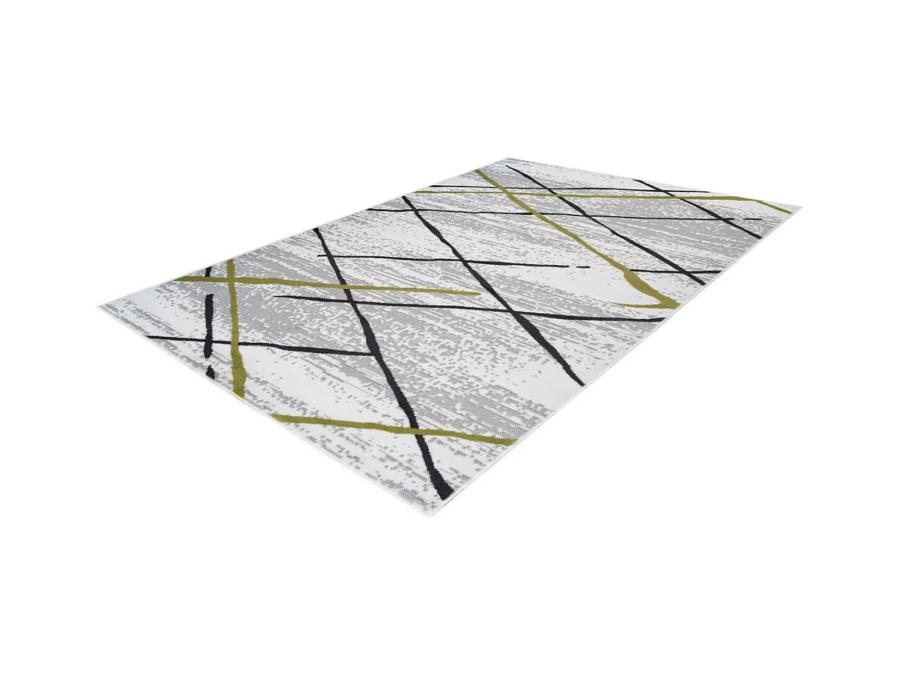 Tapis Rayures à Poils Courts "Vancouver I" Vert 120 x 170 cm