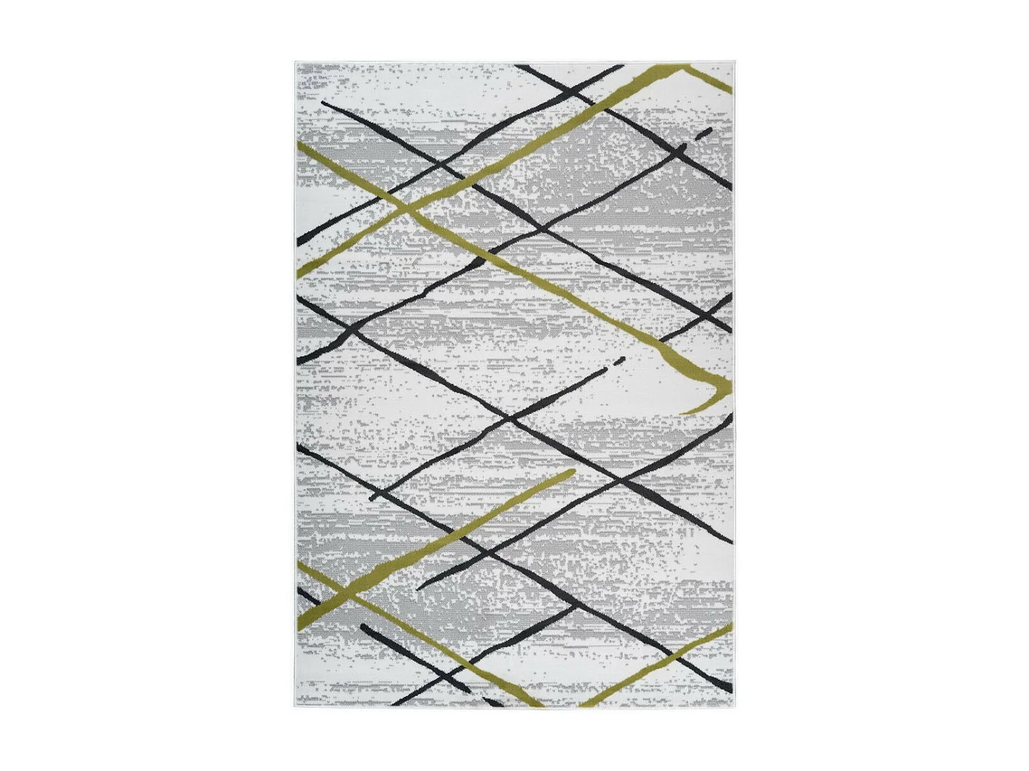 Tapis Rayures à Poils Courts "Vancouver I" Vert 120 x 170 cm