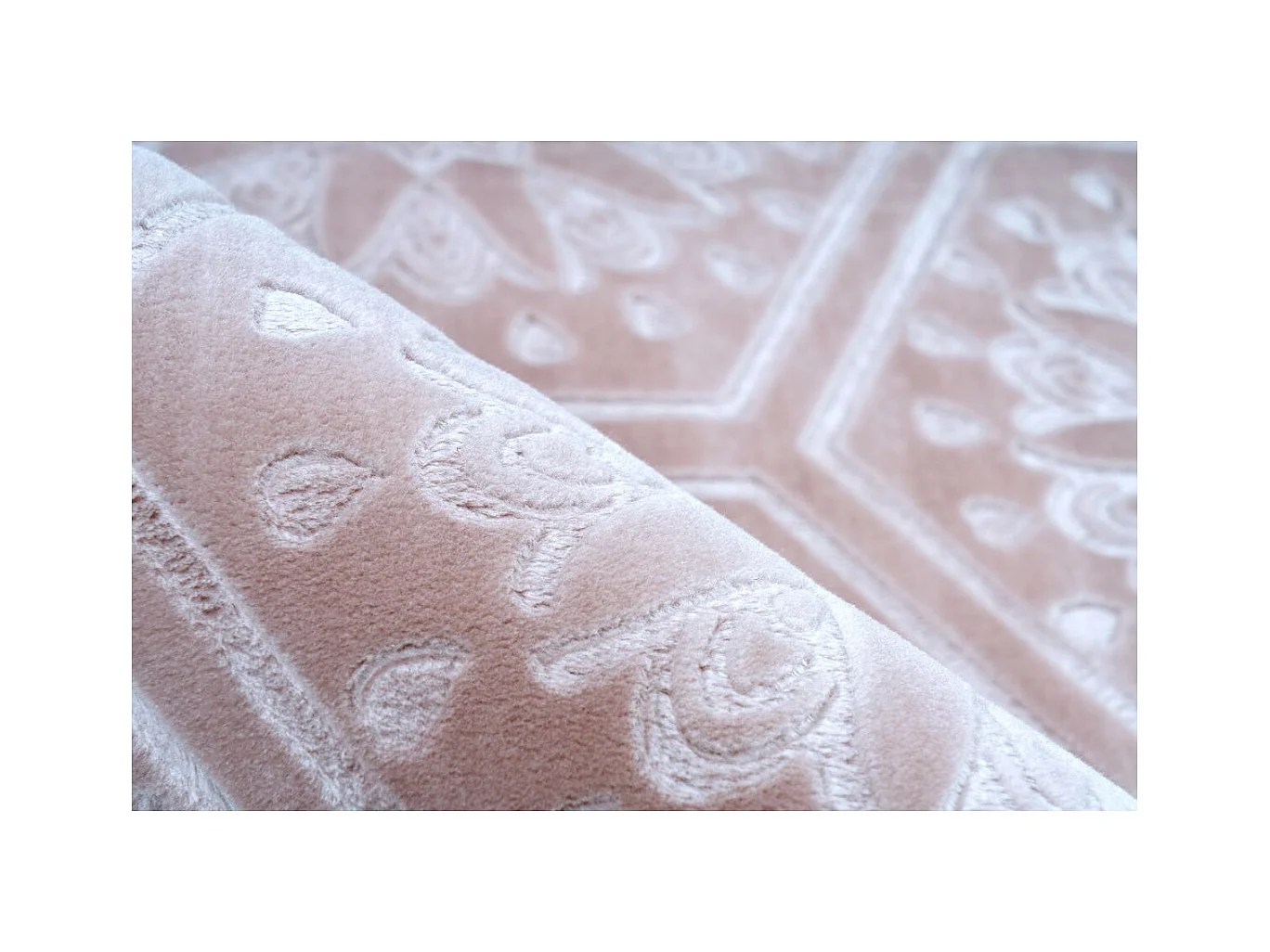 Tapis Moderne Fait Main "Monroe II" Rose 80 x 300 cm