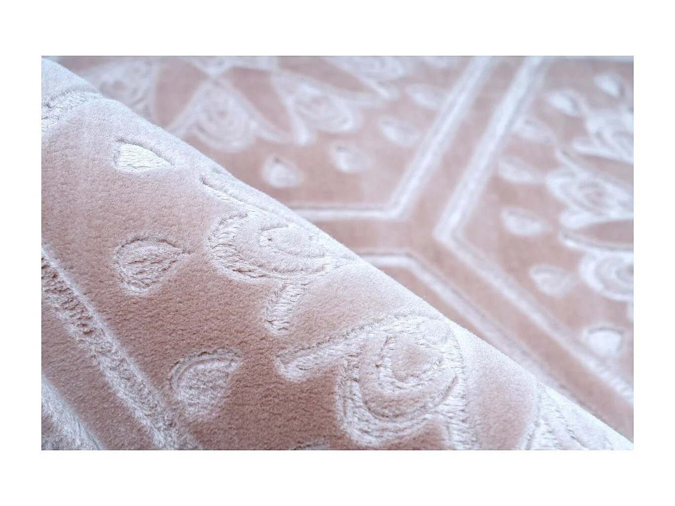 Tapis Moderne Fait Main "Monroe II" Rose 80 x 300 cm