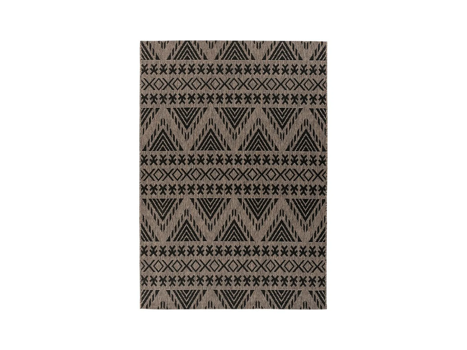 Tapis Ethnique à Poils Plats "Splash" Gris 200 x 290 cm