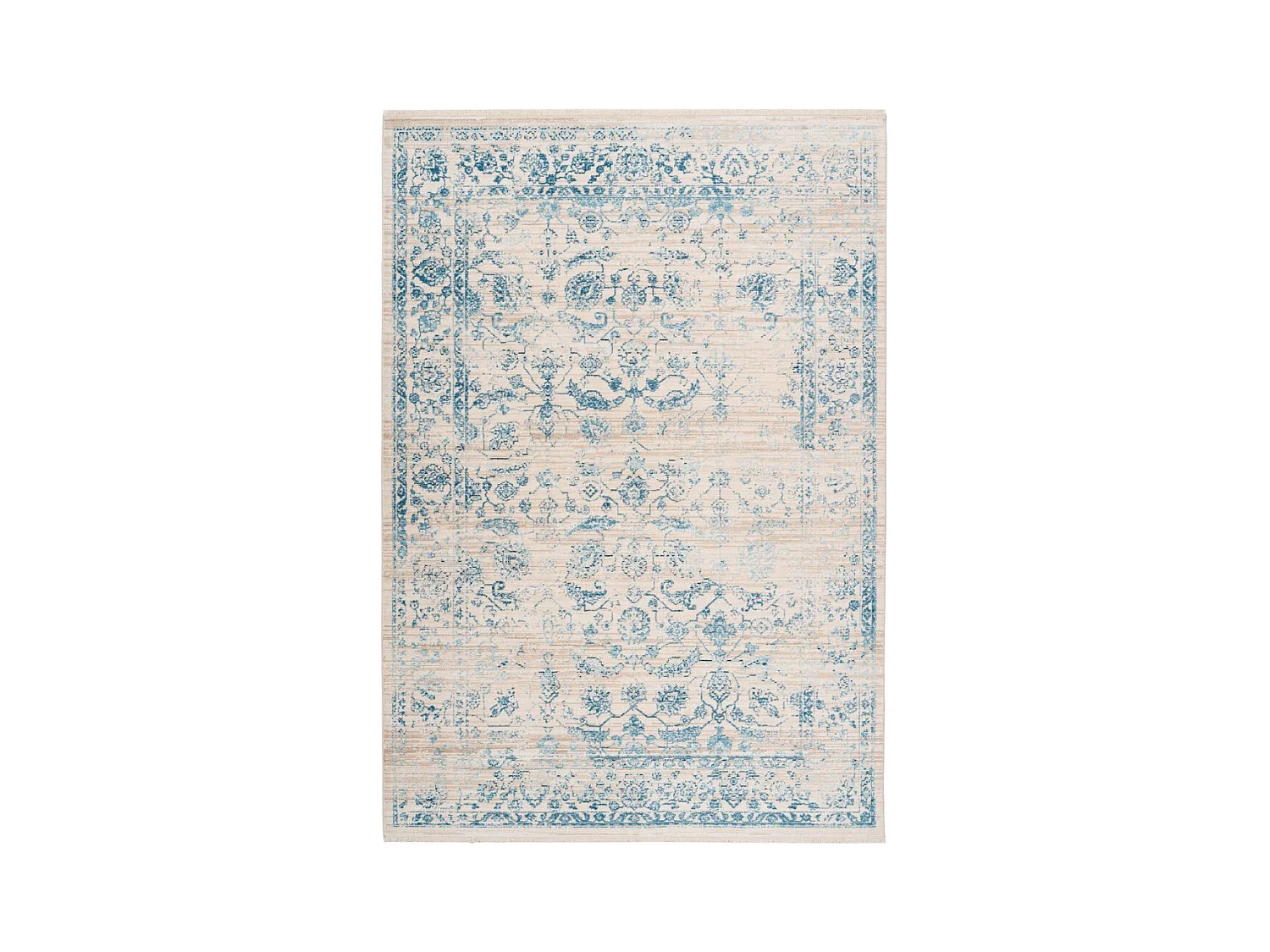 Tapis Vintage à Poils Courts "Baroque VI" Bleu 80 x 150 cm