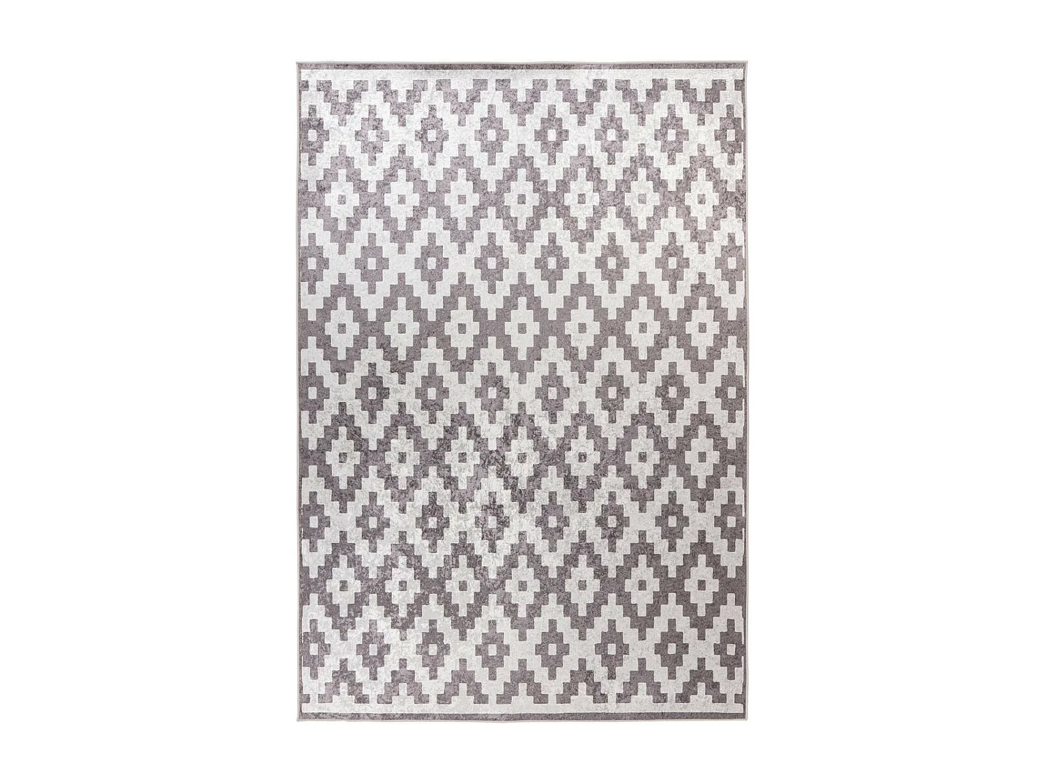 Tapis Géométrique à Poils Courts "Sally" Taupe 120 x 170 cm