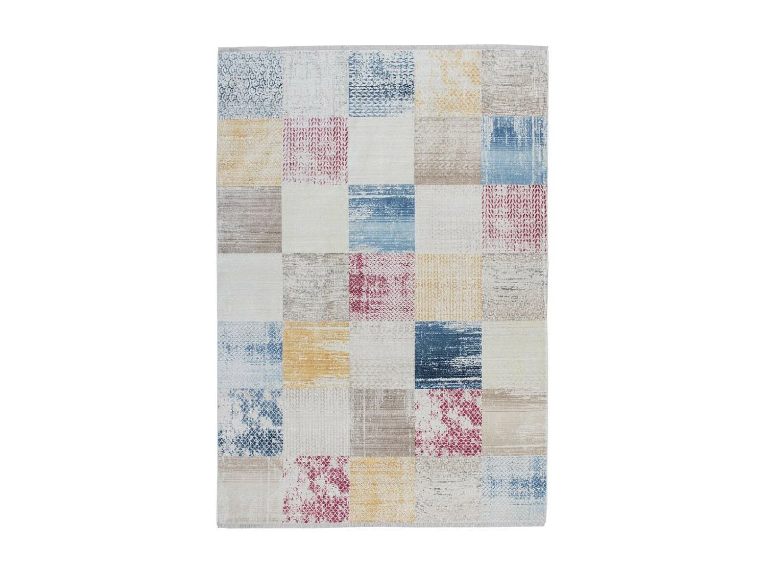 Tapis Tissé Imprimé Rétro "Antigua" Multicolore 120 x 170 cm