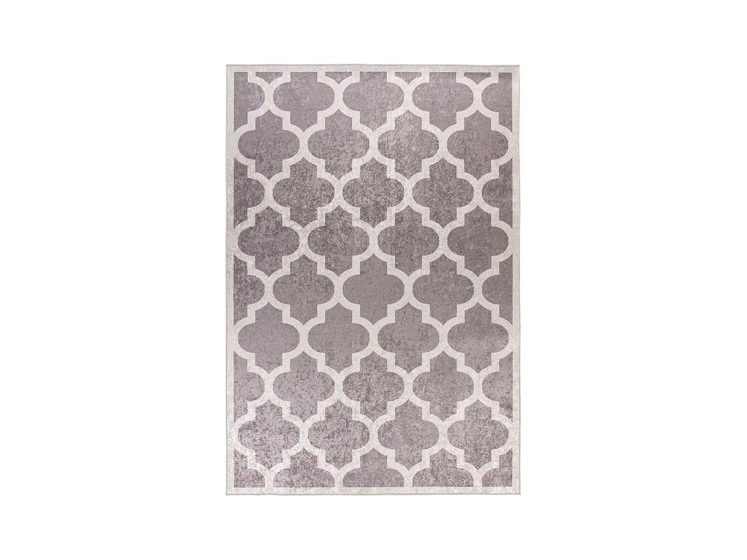 Tapis Imprimé à Poils Courts "Sally" Taupe & Crème 160 x 230 cm