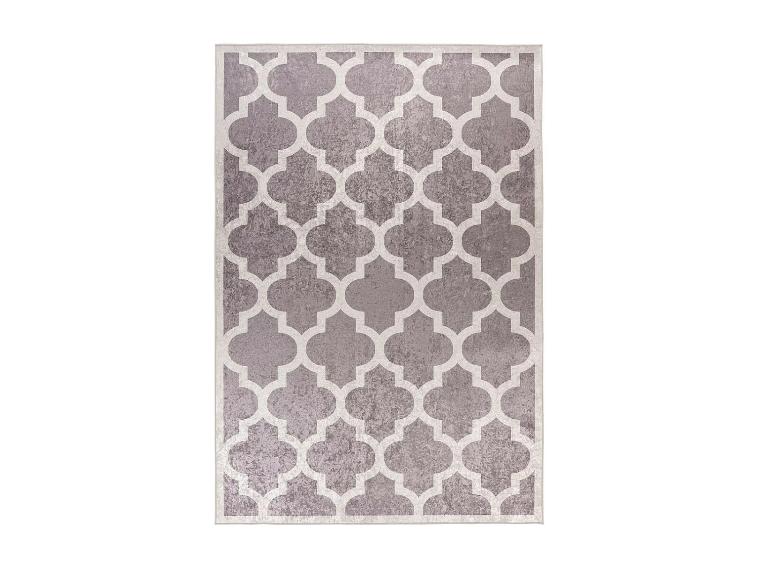 Tapis Imprimé à Poils Courts "Sally" Taupe & Crème 160 x 230 cm