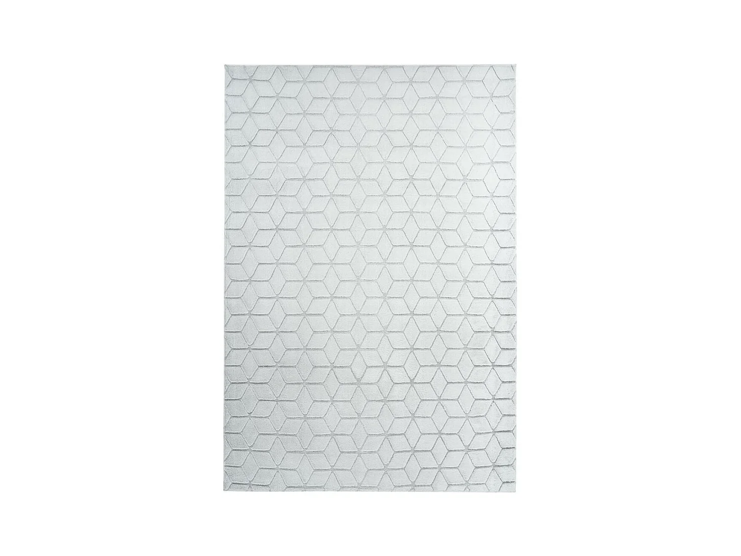 Tapis Shaggy Effet 3D "Vivica" Blanc & Bleu Gris 160 x 230 cm