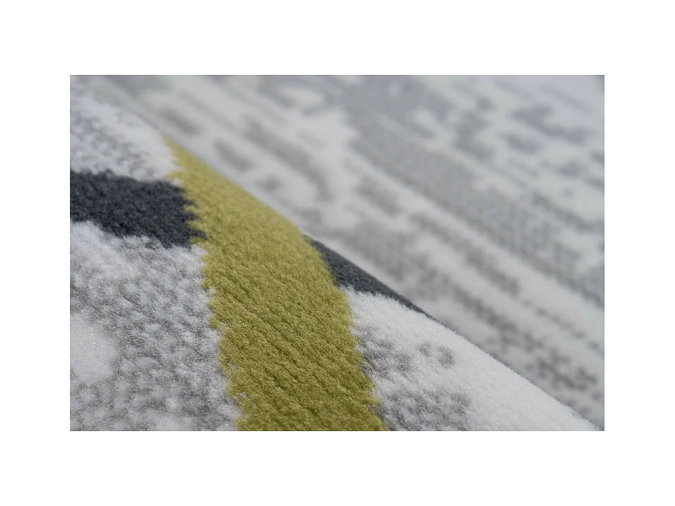 Tapis Rayures à Poils Courts "Vancouver I" Vert 160 x 230 cm