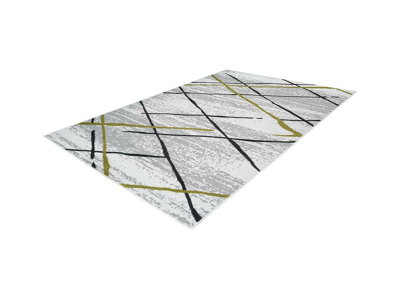 Tapis Rayures à Poils Courts "Vancouver I" Vert 160 x 230 cm