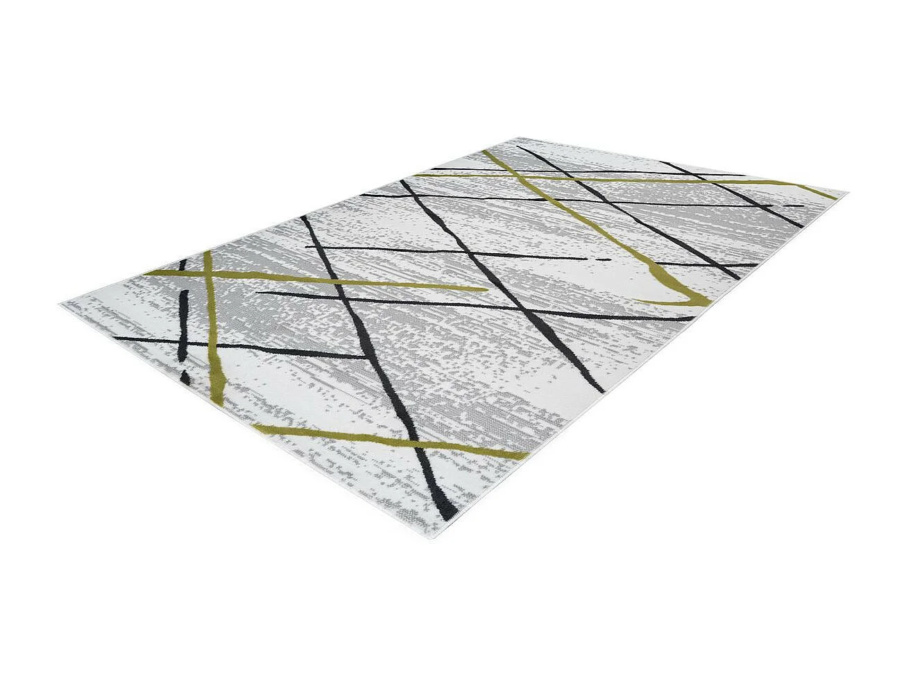 Tapis Rayures à Poils Courts "Vancouver I" Vert 160 x 230 cm