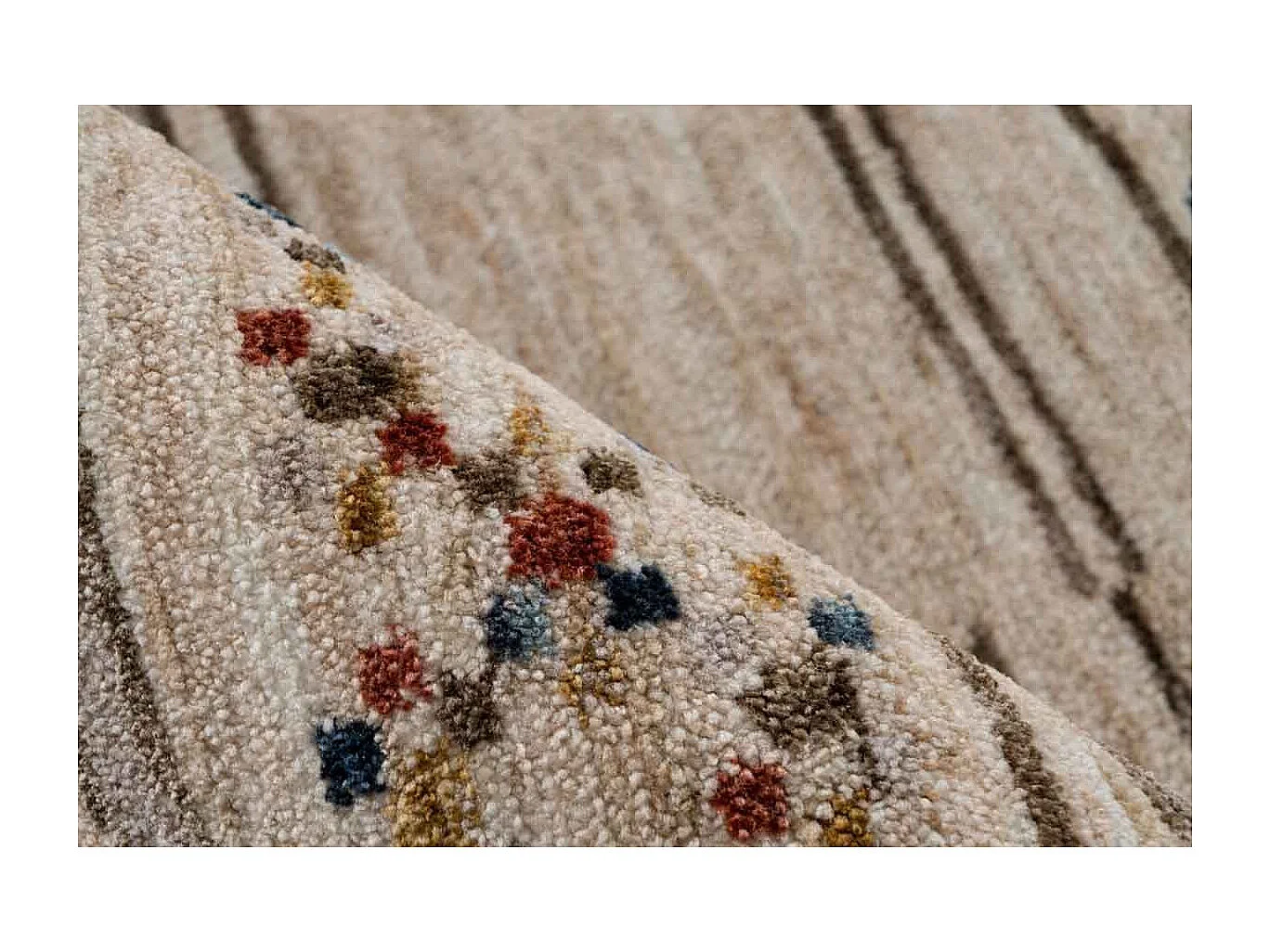 Tapis Tissé Imprimé Ethnique "Jaka" Multicolore 80 x 150 cm