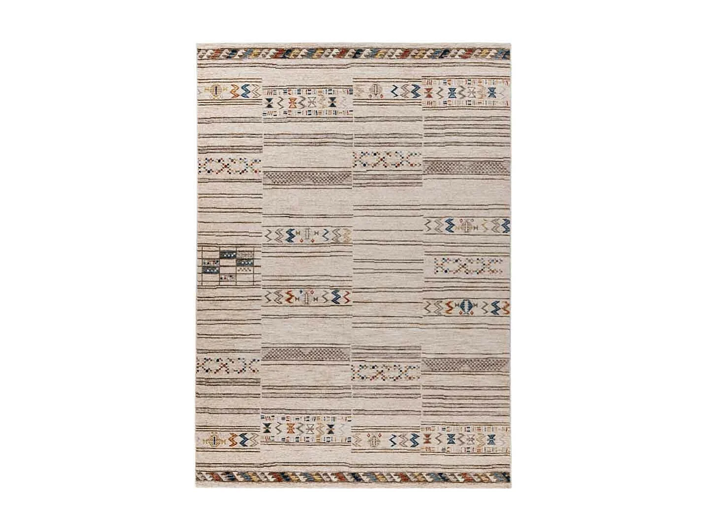 Tapis Tissé Imprimé Ethnique "Jaka" Multicolore 80 x 150 cm