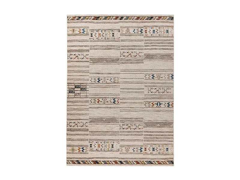 Tapis Tissé Imprimé Ethnique "Jaka" Multicolore 80 x 150 cm