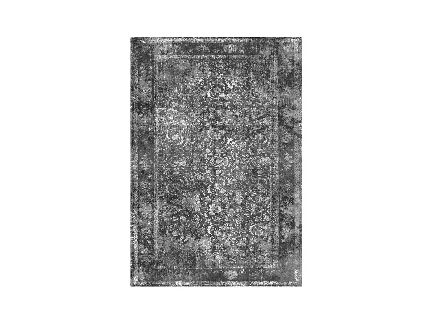 Tapis Antique à Poils Courts "Vintage" Gris 140 x 200 cm