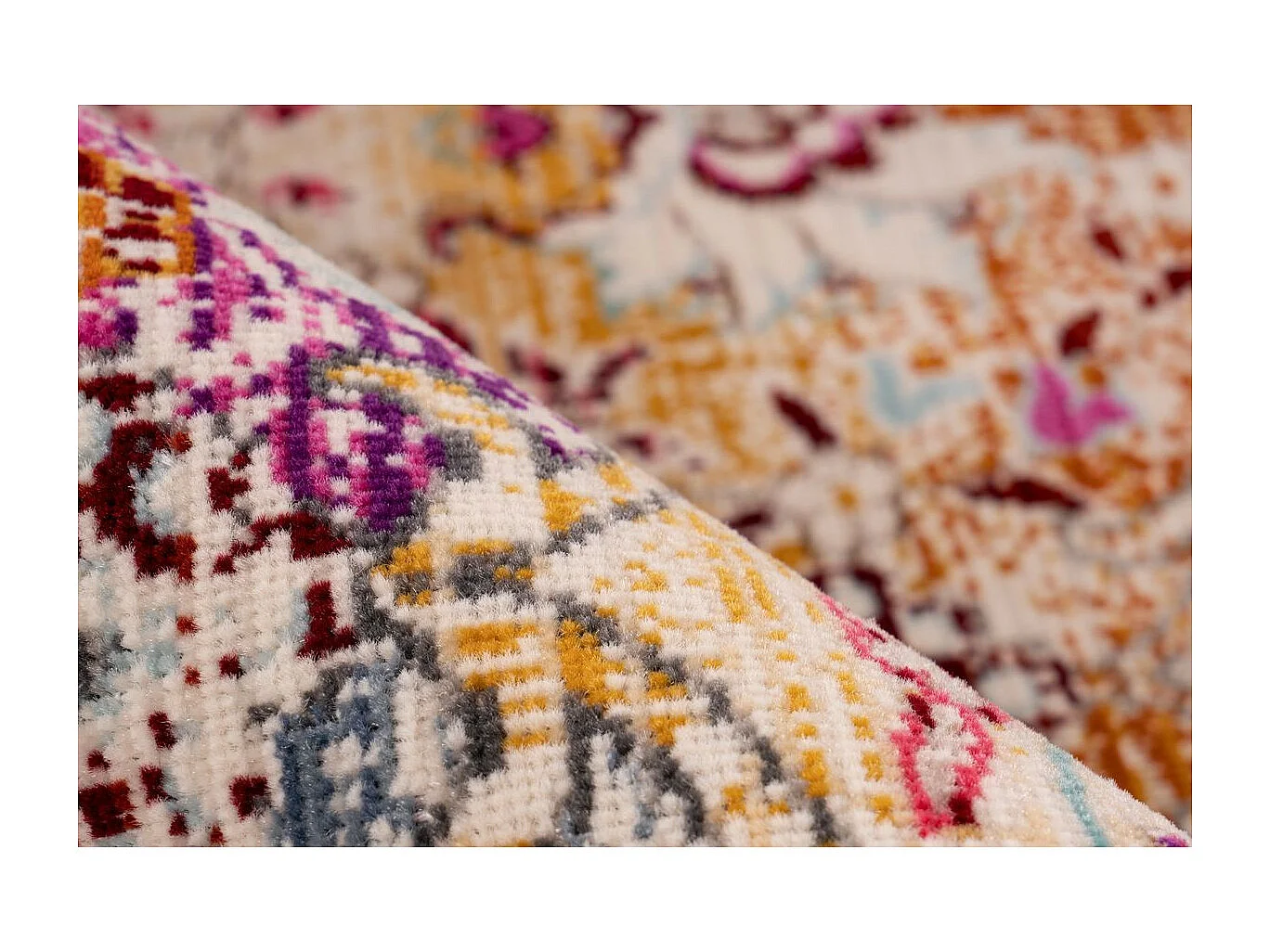 Tapis Oriental à Poils Courts "Anouk" Multicolore 80 x 150 cm