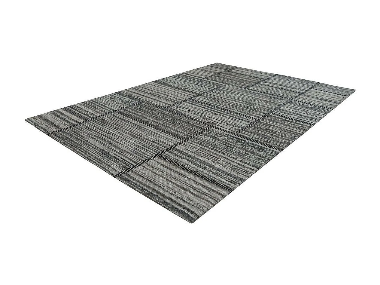 Tapis Imprimé Jacquard "Phoenix" Naturel & Gris 80 x 150 cm