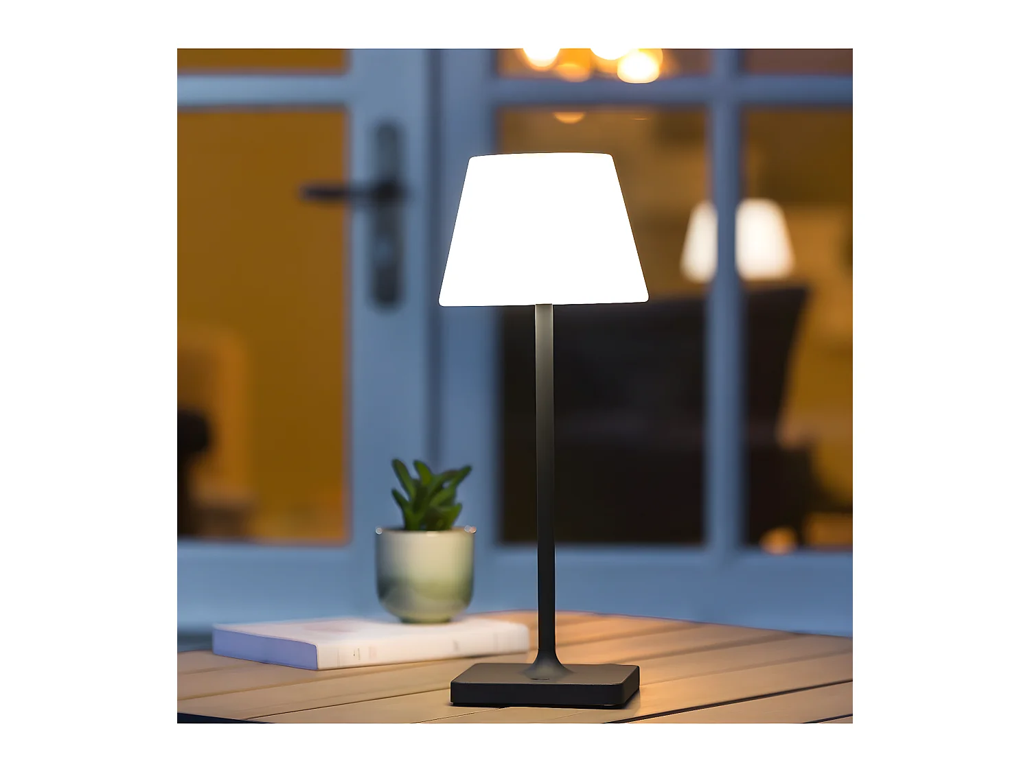 Lampe à Poser d'Extérieur "Rony" 39cm Blanc