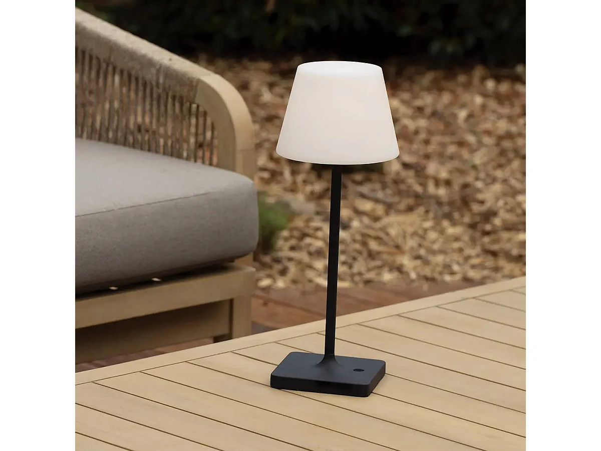 Lampe à Poser d'Extérieur "Rony" 39cm Blanc