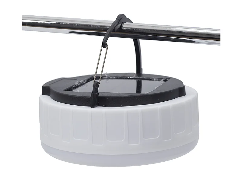 Lampe Solaire Led "Nomade" 16cm Blanc & Gris