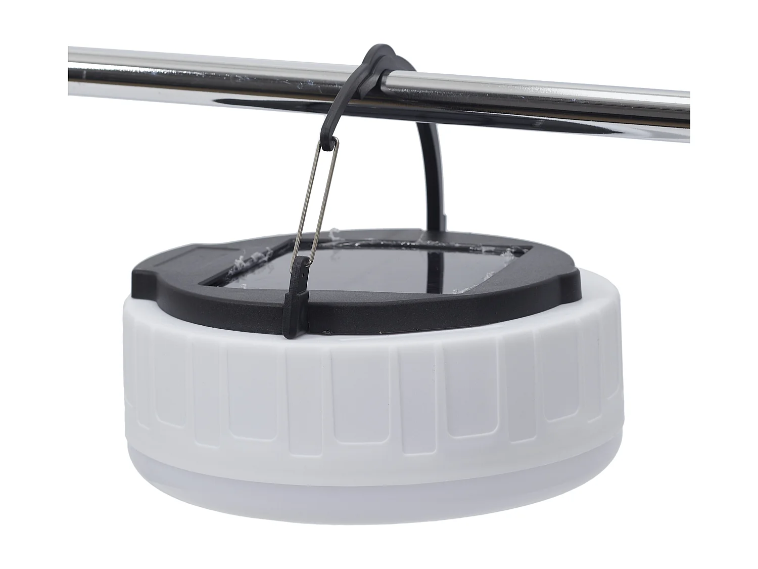 Lampe Solaire Led "Nomade" 16cm Blanc & Gris