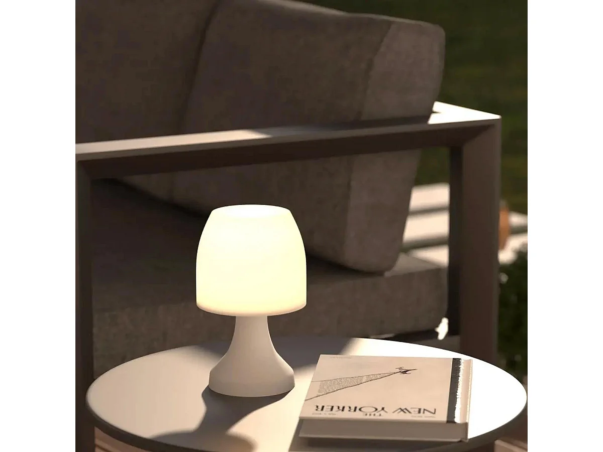 Lampe à Poser LED "Ginal" 19cm Blanc