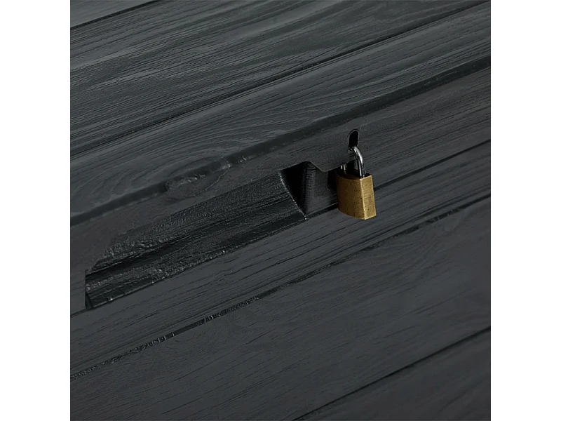 Coffre de Rangement "Woody" 56cm Anthracite